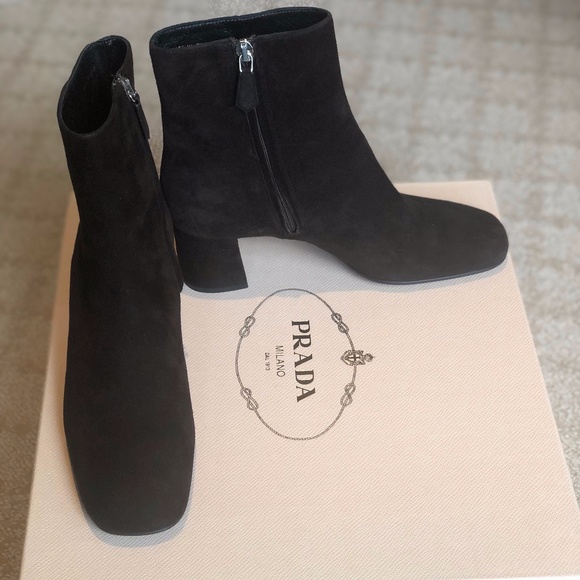 NEW PRADA brown suede booties! - Picture 2 of 3